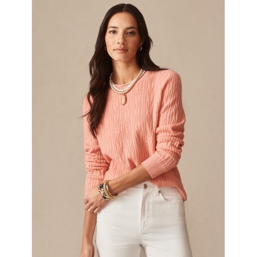 J. McLaughlin Ashby Sweater Soft Coral Medium New With Tags